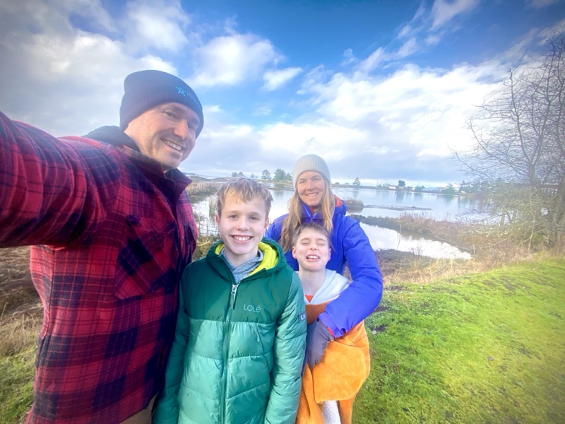 Family at the Englishman River estuary