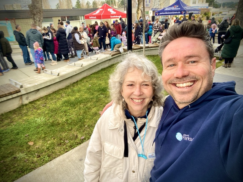 Sean Wood at a Parksville community event